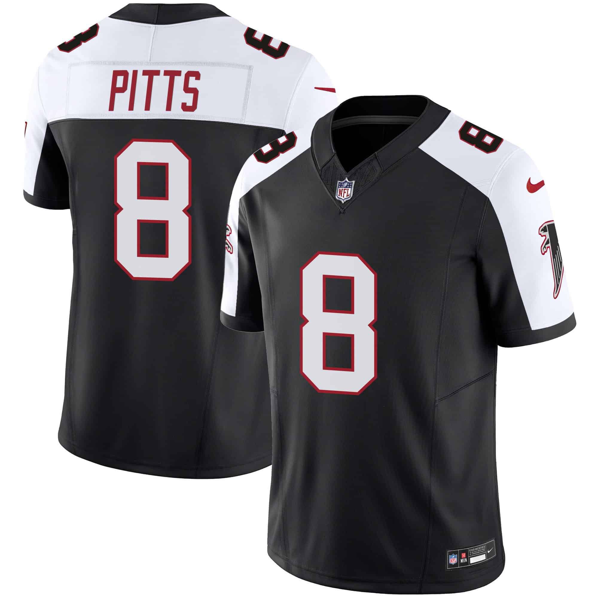 Men Atlanta Falcons #8 Pitts Black 2024 Nike Vapor Limited NFL Jersey